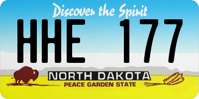 ND license plate HHE177