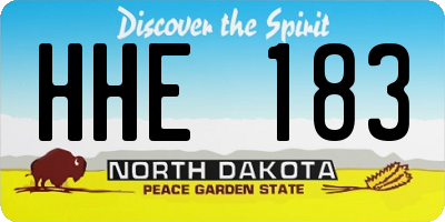 ND license plate HHE183