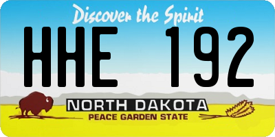 ND license plate HHE192