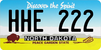 ND license plate HHE222