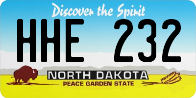 ND license plate HHE232