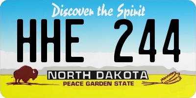ND license plate HHE244