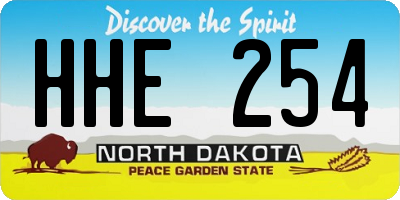 ND license plate HHE254