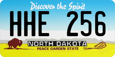 ND license plate HHE256