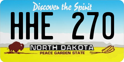 ND license plate HHE270