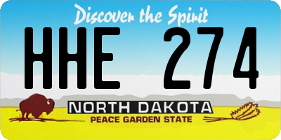 ND license plate HHE274