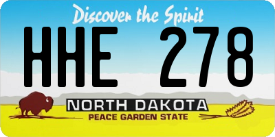 ND license plate HHE278