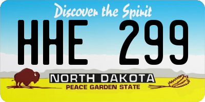 ND license plate HHE299