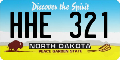 ND license plate HHE321