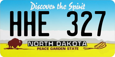 ND license plate HHE327