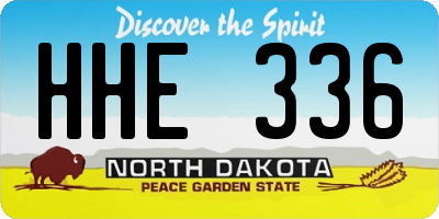 ND license plate HHE336