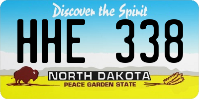 ND license plate HHE338