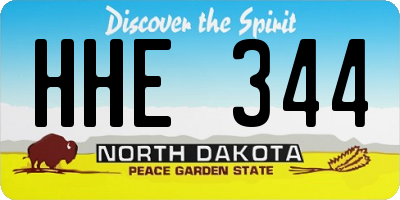 ND license plate HHE344