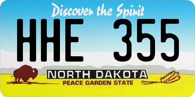 ND license plate HHE355