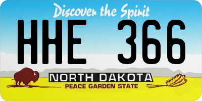 ND license plate HHE366