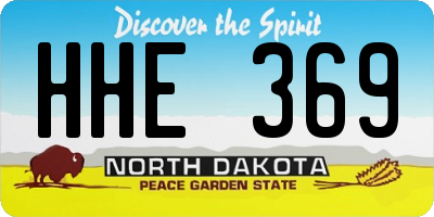ND license plate HHE369