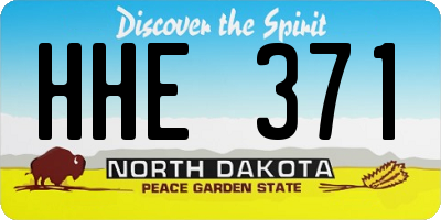 ND license plate HHE371