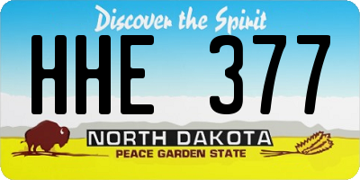 ND license plate HHE377