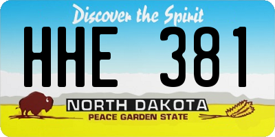 ND license plate HHE381