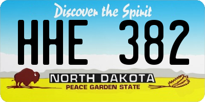 ND license plate HHE382