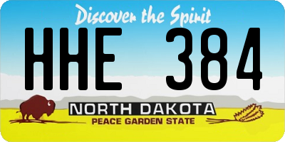ND license plate HHE384