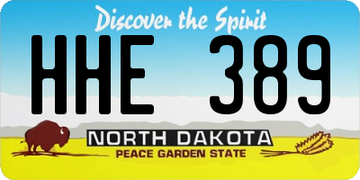 ND license plate HHE389