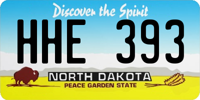 ND license plate HHE393