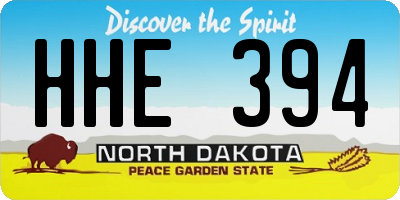 ND license plate HHE394