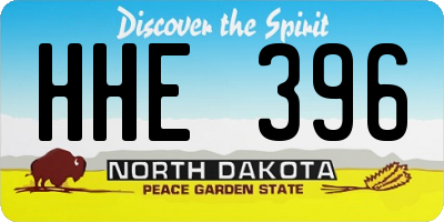 ND license plate HHE396
