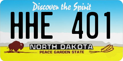 ND license plate HHE401