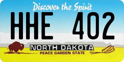 ND license plate HHE402