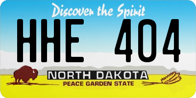ND license plate HHE404