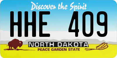 ND license plate HHE409