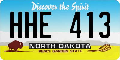 ND license plate HHE413