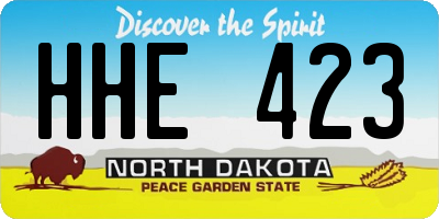 ND license plate HHE423
