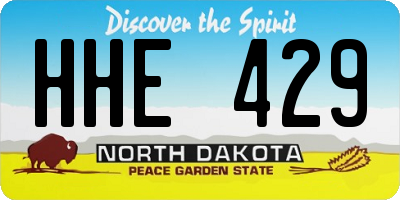 ND license plate HHE429