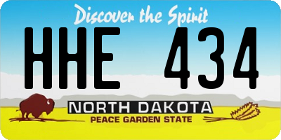 ND license plate HHE434