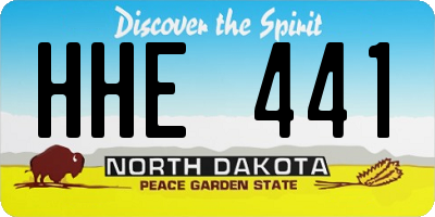 ND license plate HHE441