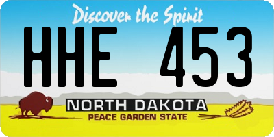 ND license plate HHE453