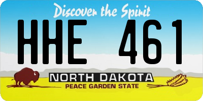 ND license plate HHE461