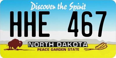 ND license plate HHE467