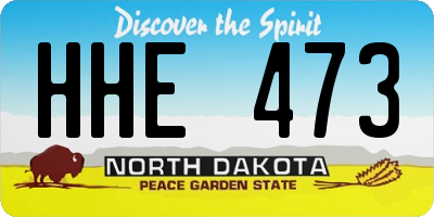 ND license plate HHE473