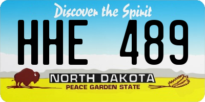ND license plate HHE489