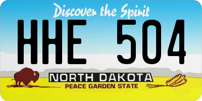 ND license plate HHE504