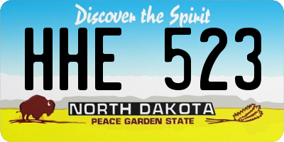 ND license plate HHE523