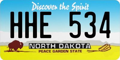 ND license plate HHE534