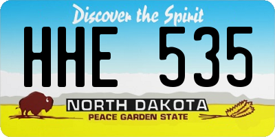 ND license plate HHE535
