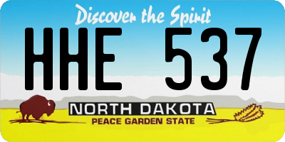 ND license plate HHE537