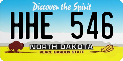 ND license plate HHE546