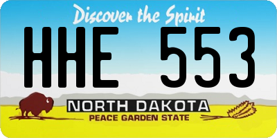 ND license plate HHE553